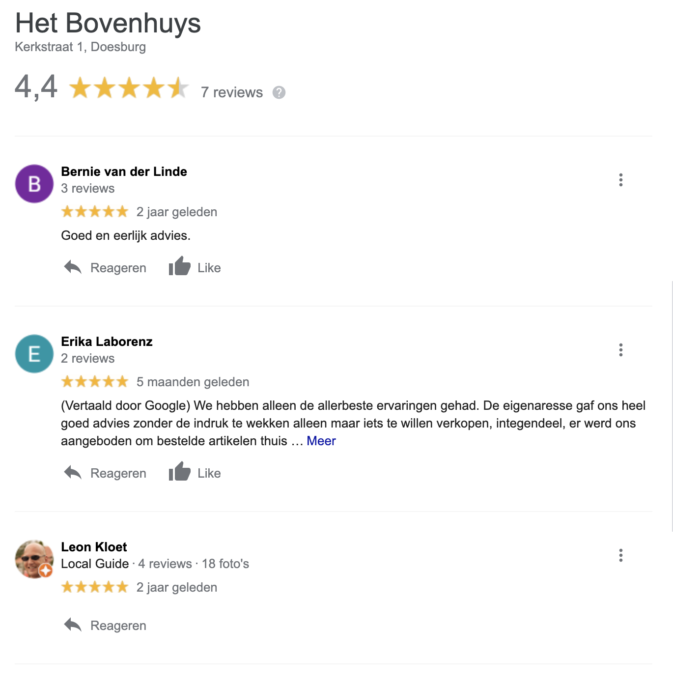 Reviews Het Bovenhuys